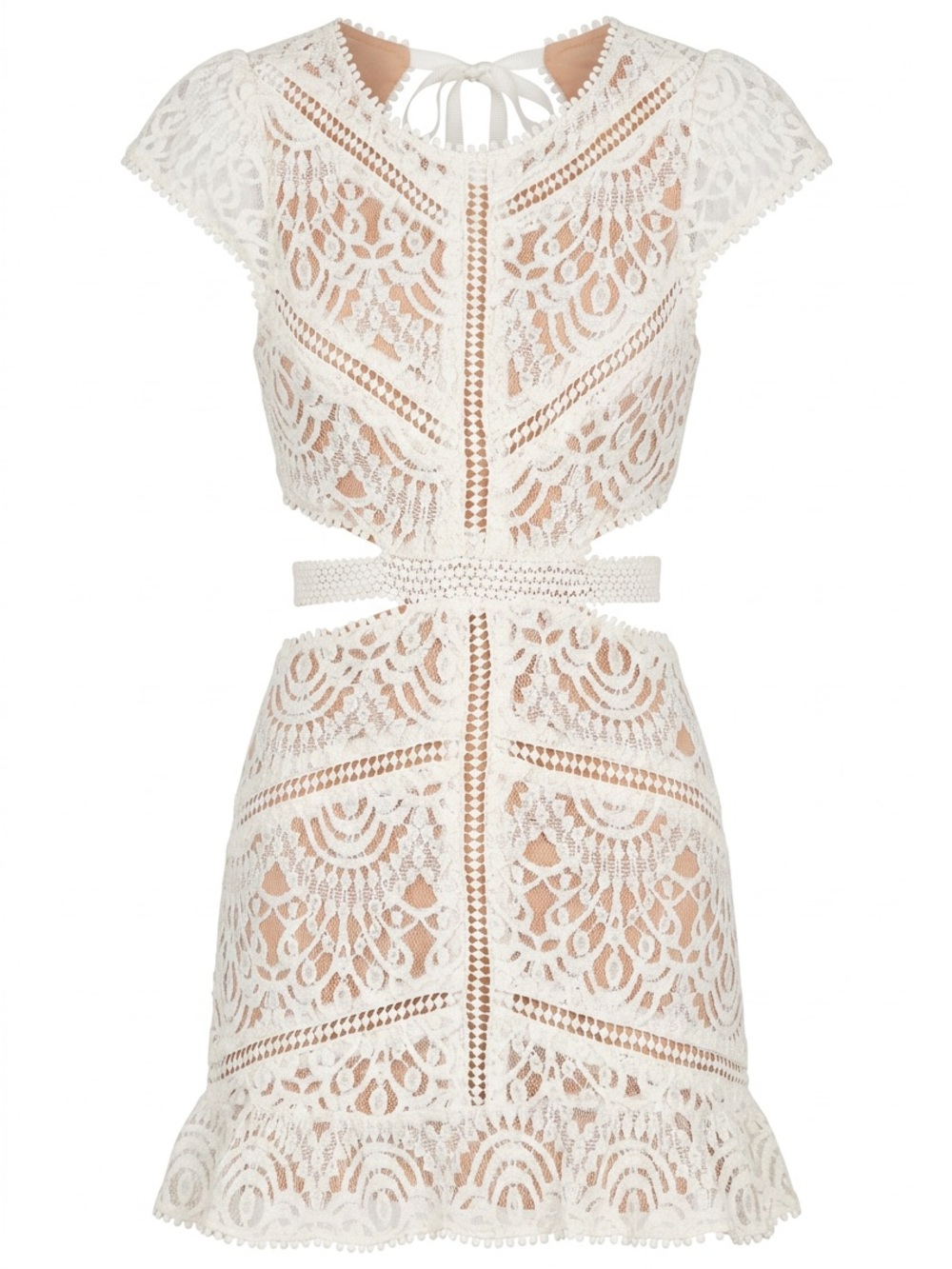 Signature8 White Lace Mini Dress